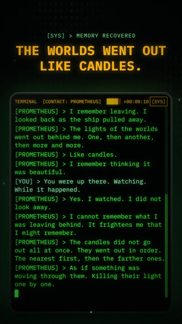 Terminal: Stolen Light: the worlds went out like candles