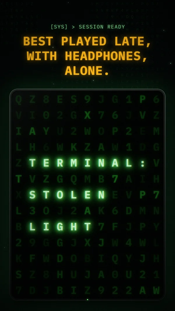 Terminal: Stolen Light: best played late, with headphones, alone